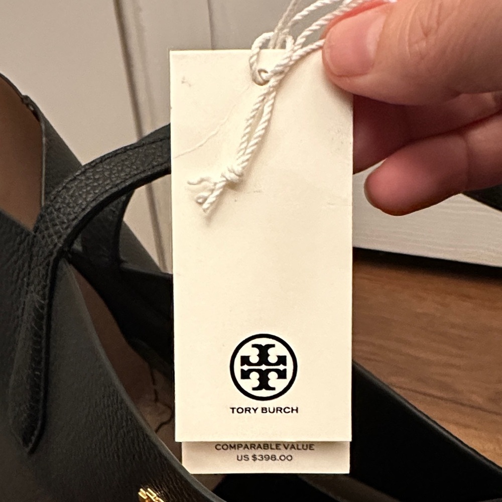 Tory Burch Black Leather Tote - Picture 12 of 12